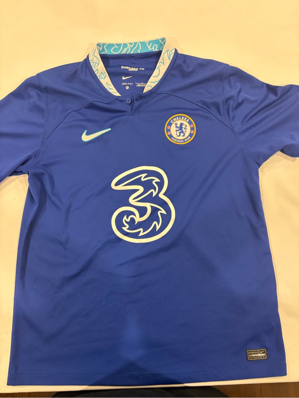 Nike Chelsea FC Blue Home Jersey with White & Light Blue Accents